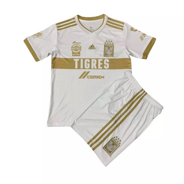 Camiseta Tigres UANL Tercera equipo Niño 2020-2021 Blanco Amarillo